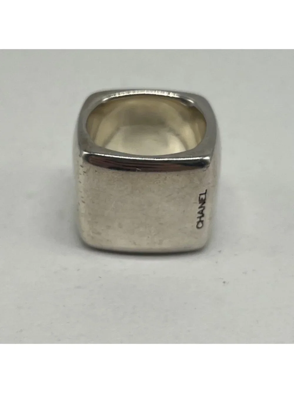 Chanel Wide Logo Square Ring